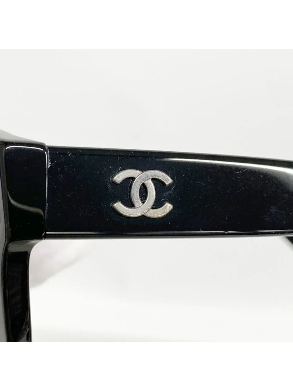 Chanel Sunglasses Acetate Black Silver Eyewear